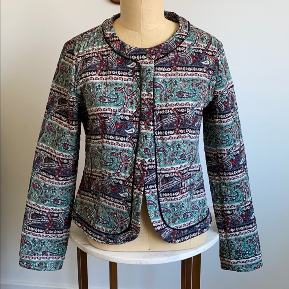 Isani for Target Quilted Paisley Jacket Size Small
